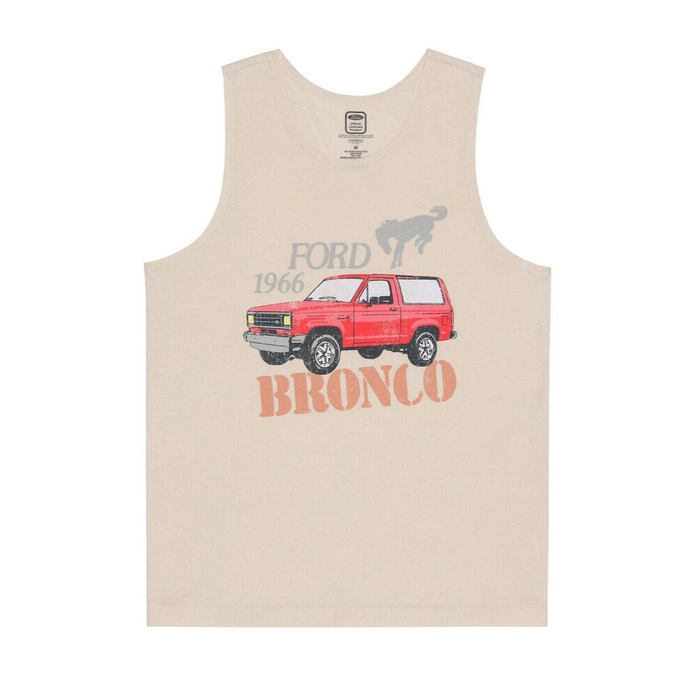 Ford Bronco Graphic Tank Top Sz XXL Natural New Cotton Blend Classic men's